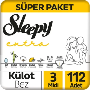 Extra Günlük Aktivite Süper Paket Külot Bez 3 Numara Midi 112 Adet