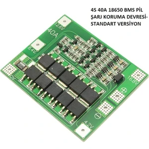 4s 40A Standart Versiyon 18650 Bms Lityum Pil Şarj Koruma Devresi