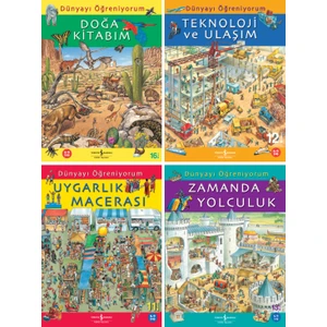 Doğa Kitabım - Teknoloji ve Ulaşım - Uygarlık Macerası - Zamanda Yolculuk Dünyayı Öğreniyorum Serisi 4 Kitap Set