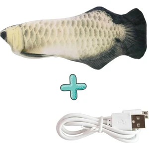 Hareketli Oynayan Balık +  Catnip  Aruana Gri