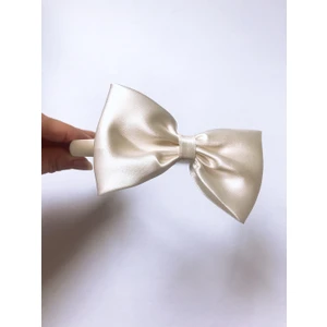 Yeşim Aksesuar Ekru Fiyonk Lohusa Taç & Saten Ekru Taç & Kurdele Taç