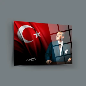 SRD Concept Atatürk 38 Cam Tablo-Atatürk Tablosu