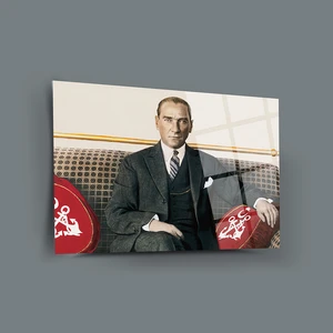 SRD Concept Atatürk 41 Cam Tablo-Atatürk Tablosu
