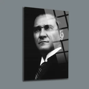 SRD Concept Atatürk 54 Cam Tablo-Atatürk Tablosu