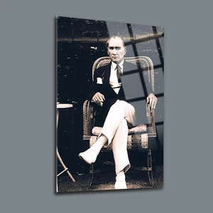 SRD Concept Atatürk 60 Cam Tablo-Atatürk Tablosu