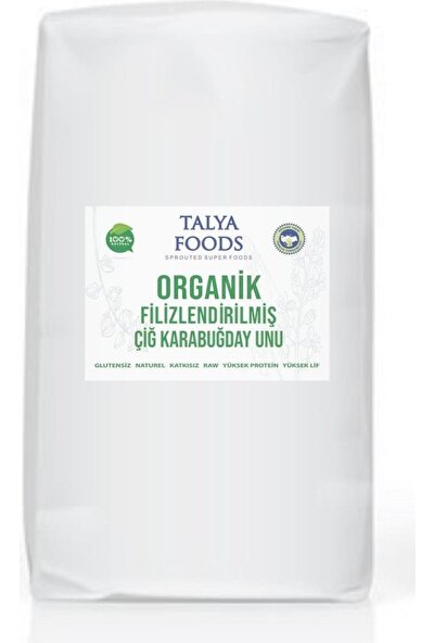 Talya Foods Organik Filizlendirilmiş Çiğ Karabuğday Unu 2 kg