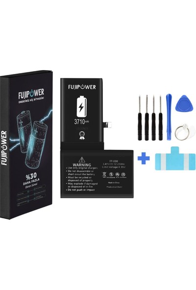 Fujipower Apple iPhone Xs Max Batarya Güçlendirilmiş Pil 3710 Mah