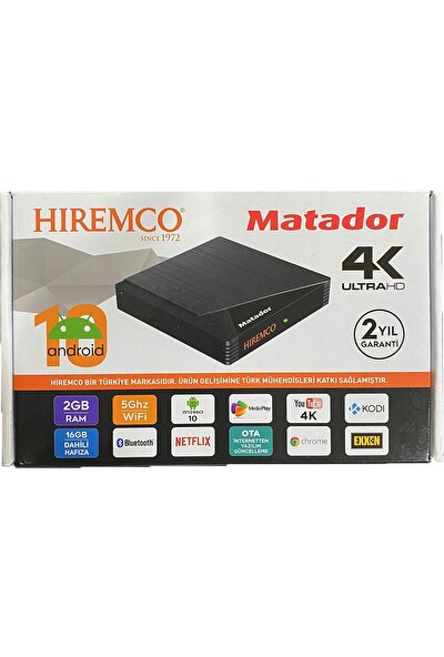 HİREMCO Matador ANDROİD 10-Çanaksız İnternet 4K - 2/16 GB