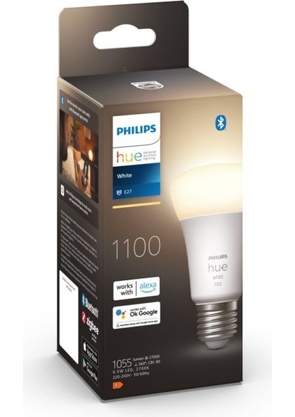 Hue  75W Beyaz Akıllı Ampul  E27 Bluetooth Özellikli