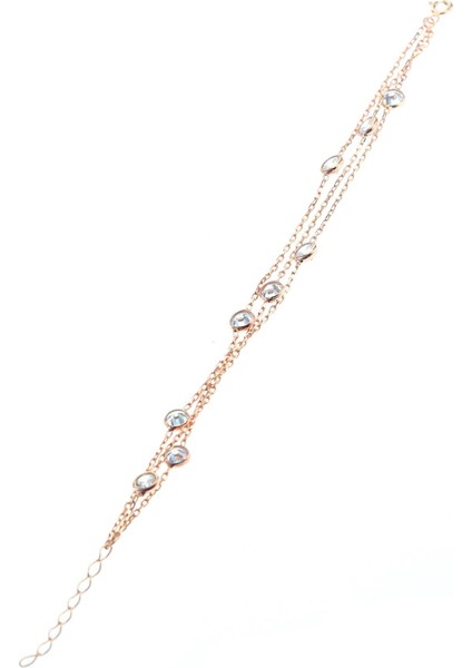 Gümüş Rose Sıra Taşlı Takım modelleri