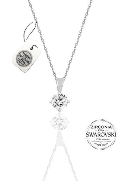 Gümüş Swarovski Tek Taş Modeli Üçlü Set