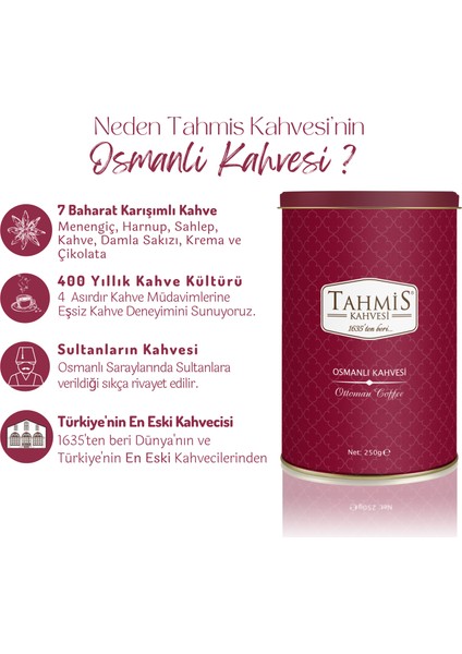 Kahvesi Osmanlı Kahvesi 250 gr Teneke