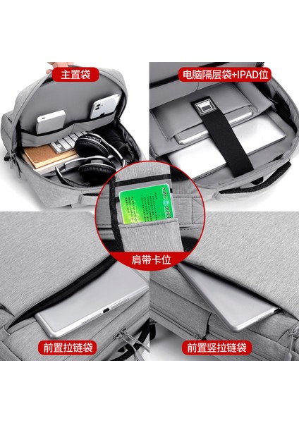 Pascal Dizüstü Bilgisayar Sırt Çantası - Gri (Yurt Dışından) fiyatları