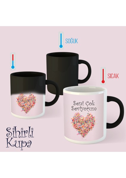 Sevgililer Günü Sihirli Kupa Bardak-15