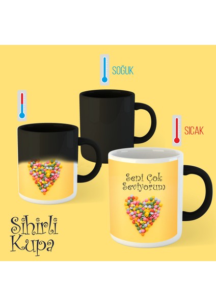 Sevgililer Günü Sihirli Kupa Bardak-14