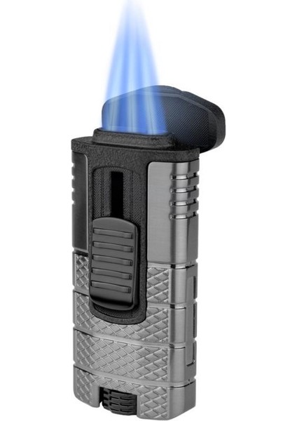 Tactical Triple Lighter Gunmetal Siyah Çakmak