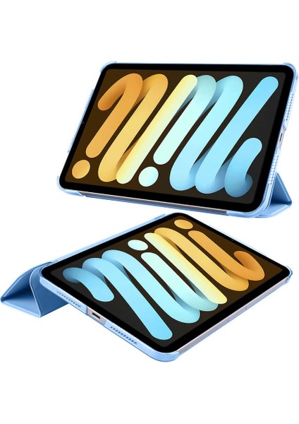 Apple iPad Mini 6. Nesil (2021) 8.3 inç Prime Smart Case Tablet Kılıfı (A2567-A2568-A2569) Mor