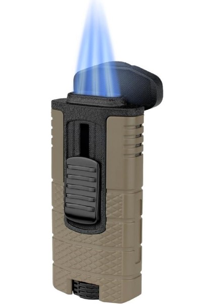 Tactical Triple Lighter Tan Black Çakmak