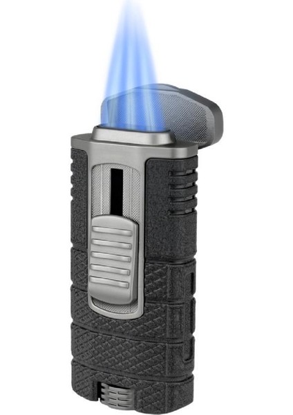 Tactical Triple Lighter Black Gunmetal Çakmak