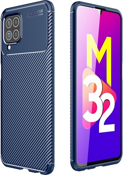 Samsung Galaxy M32 Için Karbon Fiber Doku Kılıf (Yurt Dışından)