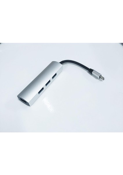 Usb-C To USB 3.0 Hub Çoklayıcı Çoğaltıcı Adaptör 4 USB Girişli