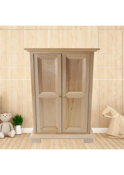 1/12 Ölçekli Dollhouse Ahşap Dolap Oyuncak Mobilya Yatak Odası Dekorasyon Için (Yurt Dışından)
