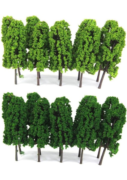 20 Ağaç Modeli Tren Demiryolu Wargame Diorama Park Orman Manzarası 1: 150 N Koyu Yeşil Işık Yeşil (Yurt Dışından)