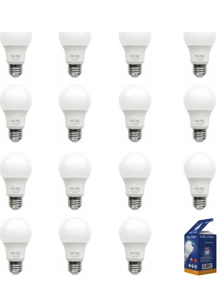 9W LED Ampül 15'li Beyaz 6500K