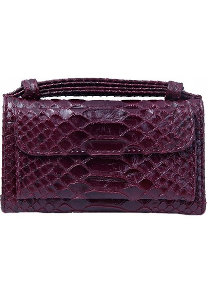 puluz Kadın Yılan Dokusu Baskılı El Çantası 14# Mor