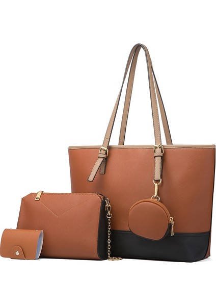 puluz 4'Ü 1 Arada Kadın Moda Messenger Çanta Kahverengi (Yurt Dışından)