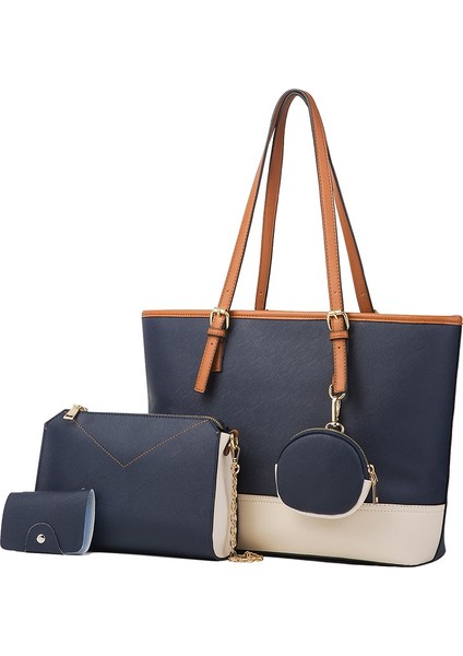 puluz 4'Ü 1 Arada Kadın Moda Messenger Çanta Lacivert (Yurt Dışından)