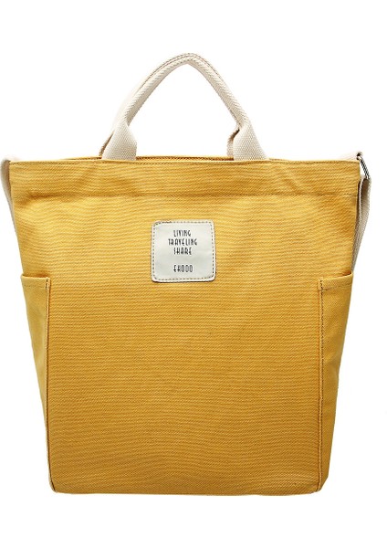 Puluz Saplı Kanvas Çanta Sarı (Yurt Dışından)