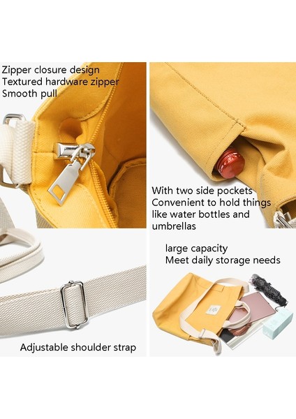 Puluz Saplı Kanvas Çanta Sarı (Yurt Dışından) modelleri