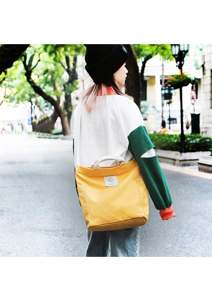 Puluz Saplı Kanvas Çanta Sarı (Yurt Dışından) fırsatları