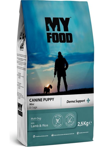 Kuzulu Pirinçli Yavru Küçük Irk Köpek Maması Derma Support 2,5 kg