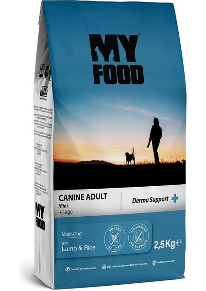 Kuzulu Pirinçli Küçük Irk Yetişkin Köpek Maması Derma Support 2,5 kg