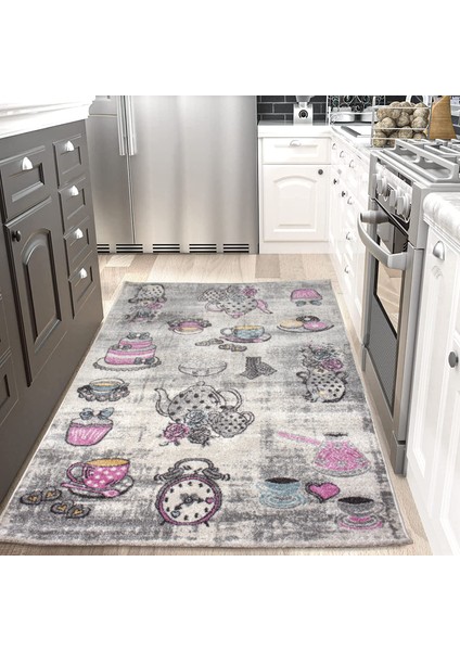 Asya G4879 Krem/pembe 80 x 300 cm Dokuma Halı