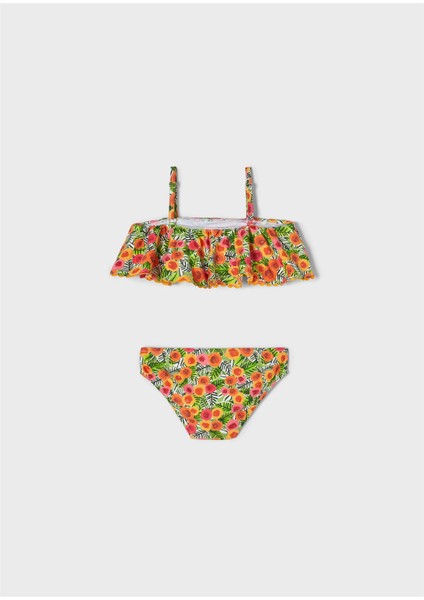 Kız Çocuk Fırfırlı Bikini Takım