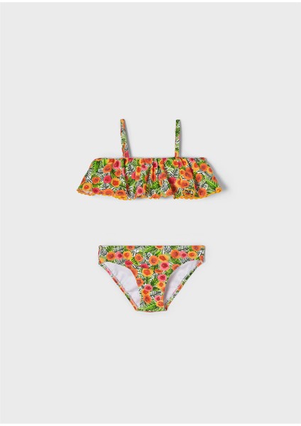Kız Çocuk Fırfırlı Bikini Takım