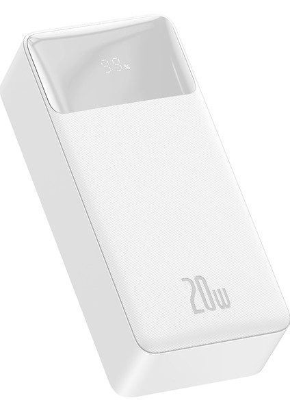 Bipow Dijital Ekranlı 20W 30.000 Mah Powerbank Beyaz