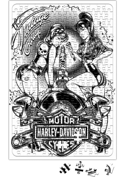 Motor Harley Davılson Cycles Garage Puzzle 240 Parça Yapboz