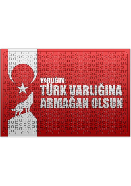 Ayyıldız Varlığın Türk Varlığına Armağan Olsun Türk Bayrağı Puzzle 240 Parça Yapboz