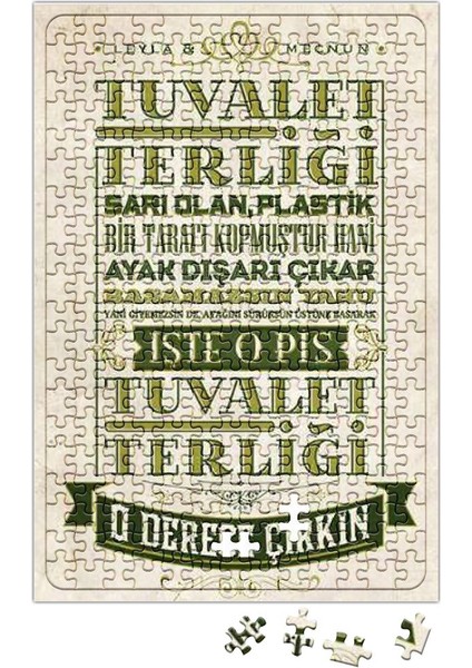 Leyla Ile Mecnun Tuvalet Terliği Puzzle 240 Parça Yapboz