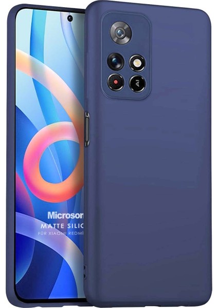 Matte Silicone Xiaomi Redmi Note 11 4G Kılıf Lacivert