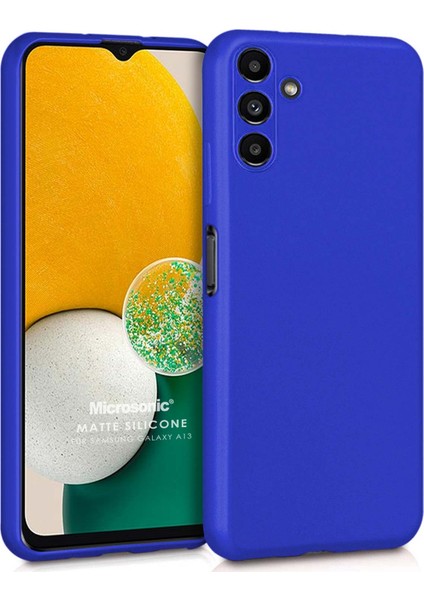 Matte Silicone Samsung Galaxy A13 Kılıf Mavi