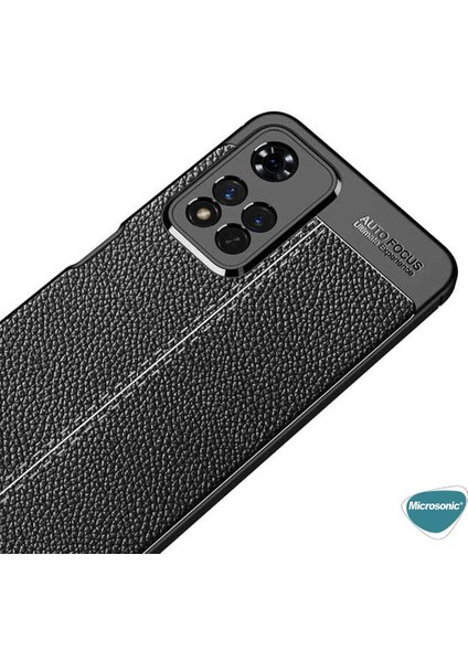 Xiaomi Redmi Note 11 Pro Kılıf Deri Dokulu Silikon Siyah indirimleri