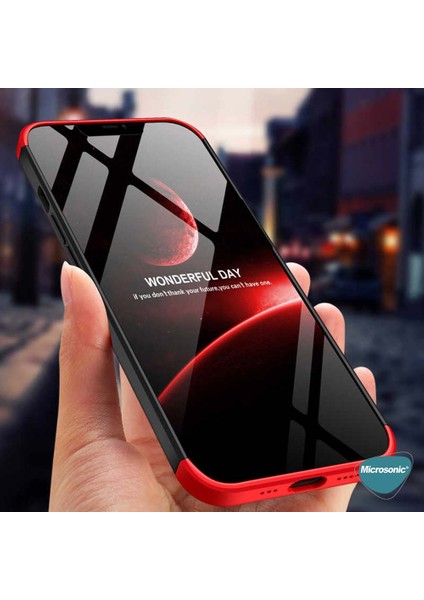 Apple iPhone 13 Pro Kılıf Double Dip 360 Protective Siyah Gri