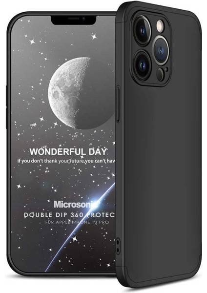 Apple iPhone 13 Pro Kılıf Double Dip 360 Protective Siyah