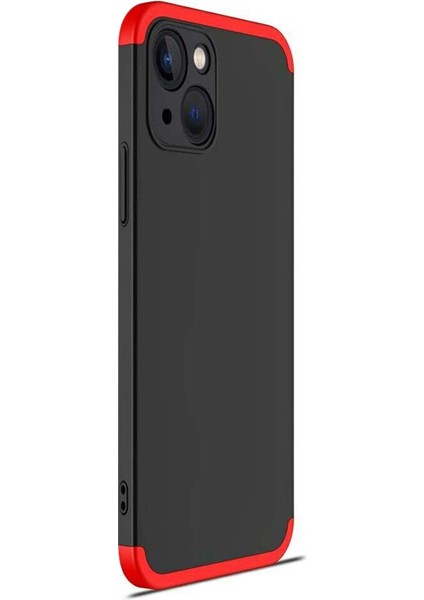 Apple iPhone 13 Mini Kılıf Double Dip 360 Protective Siyah Kırmızı fiyatları