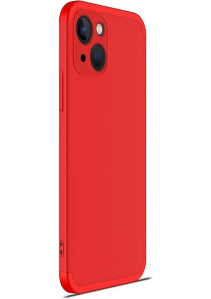 Apple iPhone 13 Mini Kılıf Double Dip 360 Protective Kırmızı